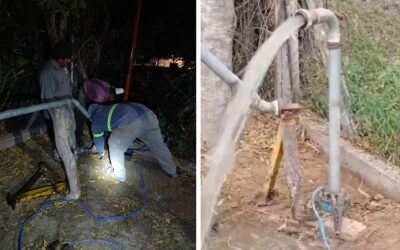 Agua Potable: Colocación de nueva bomba en el pozo del paraje Loaj